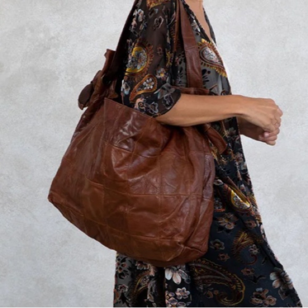 Lovestitch Luna Leather Patchwork Bag Euc - image 1